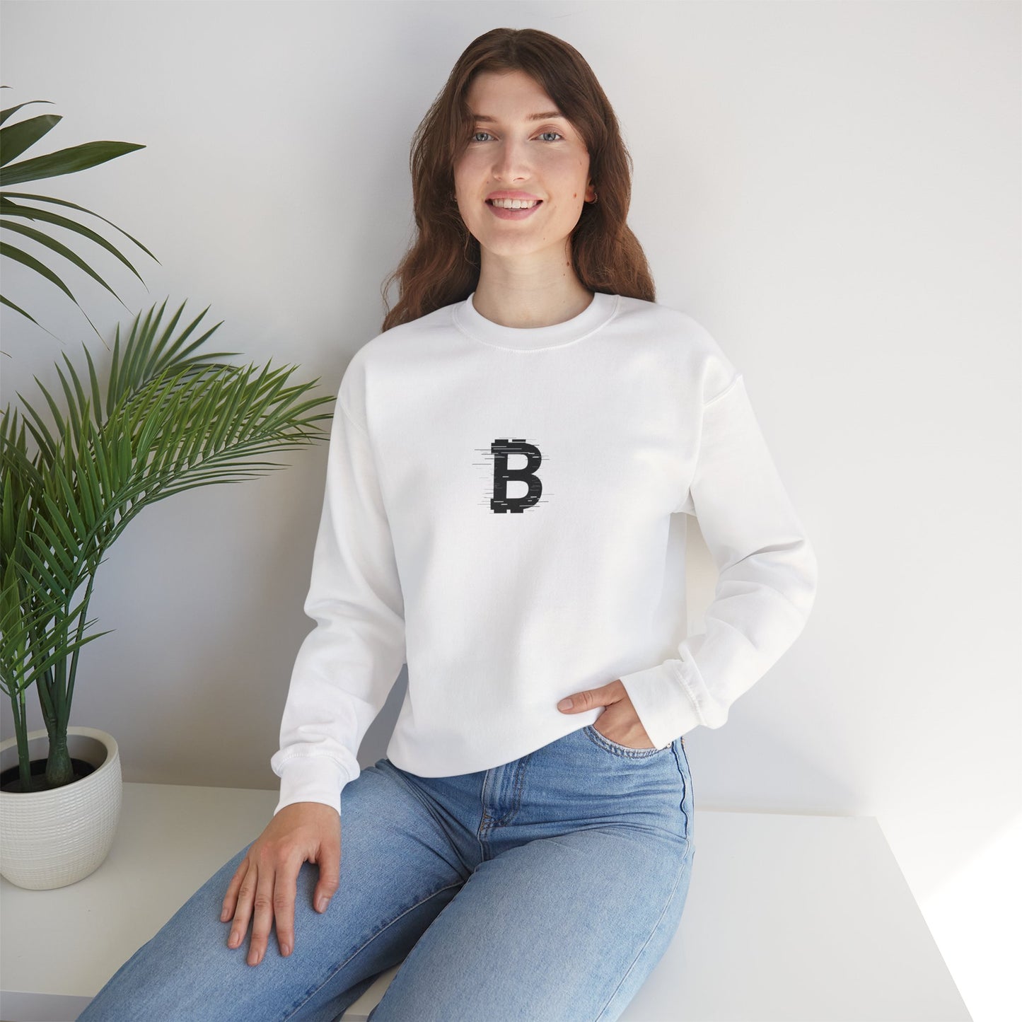 Monogram Bitcoin Unisex Sweatshirt - Bitcoin Merch