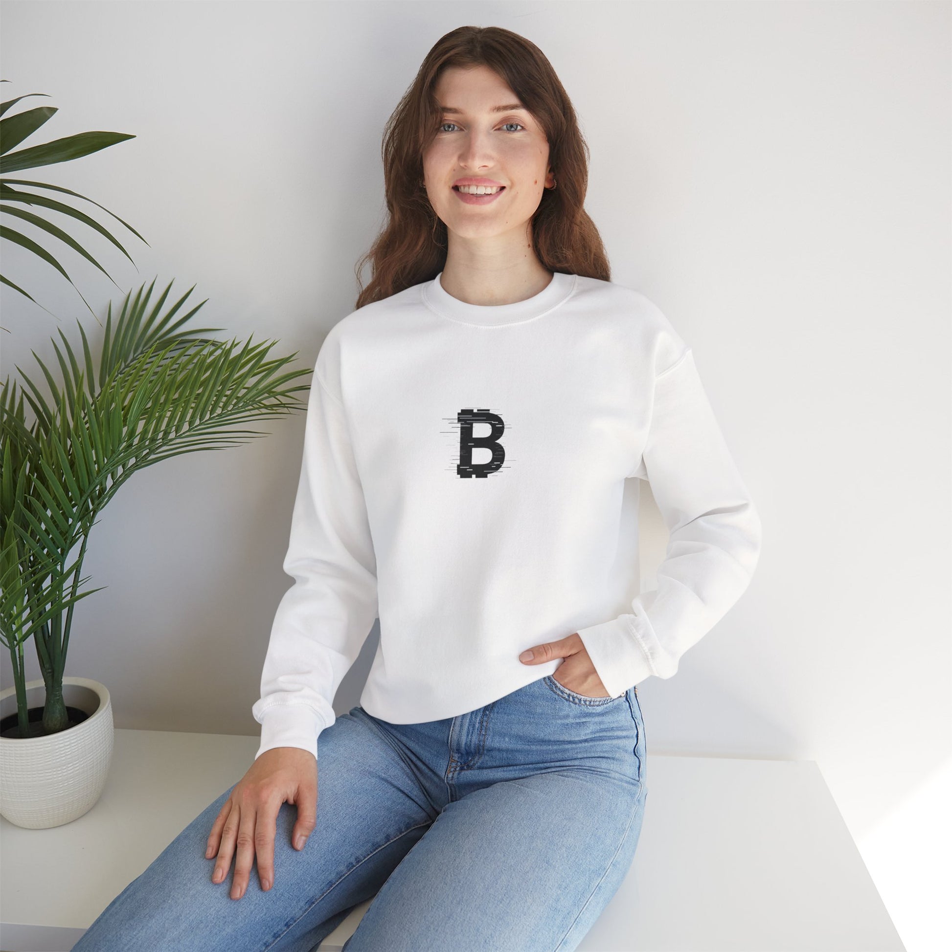 Monogram Bitcoin Unisex Sweatshirt - Bitcoin Merch