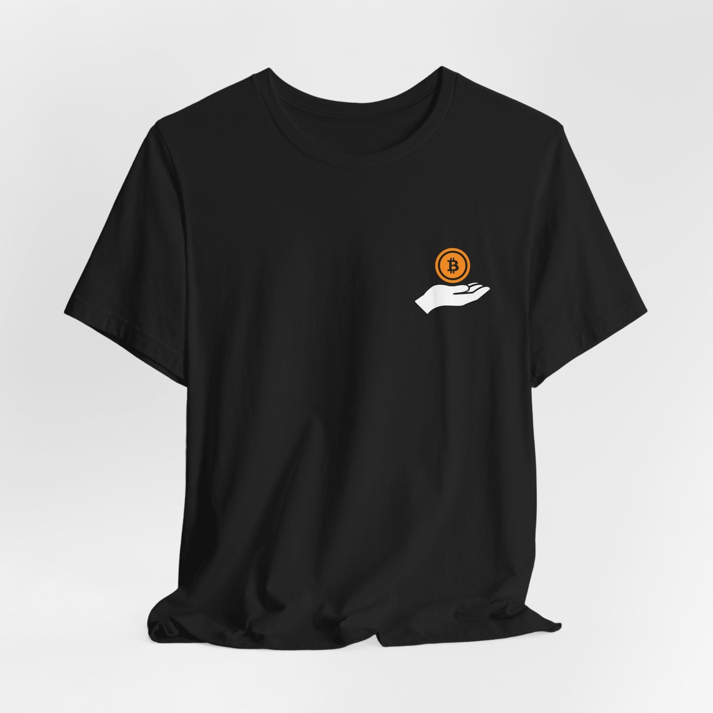 Unisex Holding BitCoin T-shirt - Bitcoin Merch