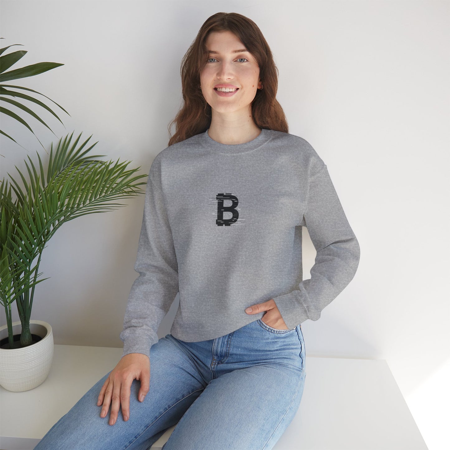 Monogram Bitcoin Unisex Sweatshirt - Bitcoin Merch