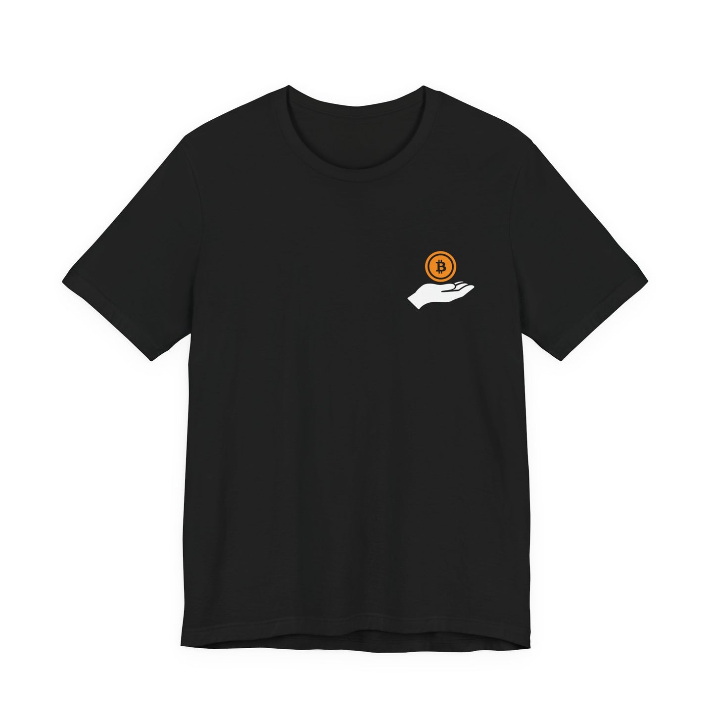 Unisex Holding BitCoin T-shirt - Bitcoin Merch