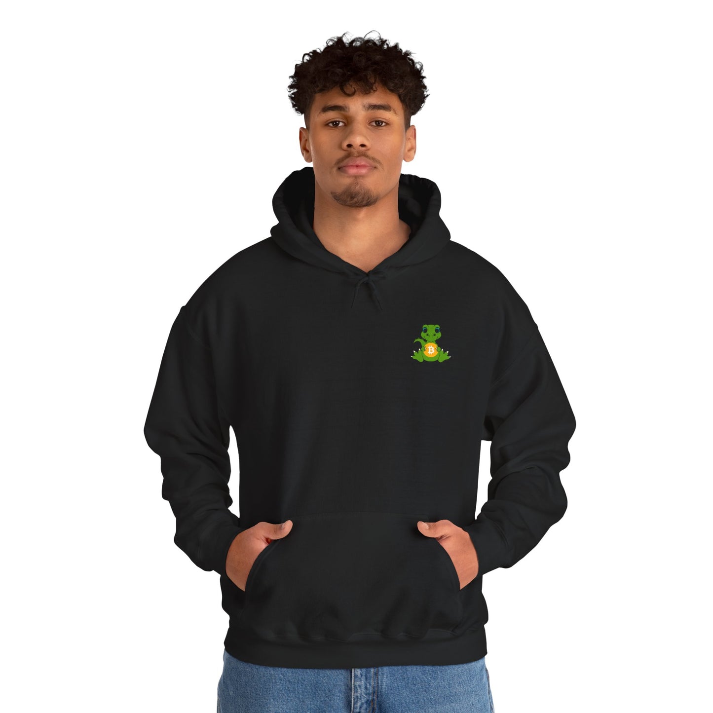 Dinosaur holding BTC Hoodie - Bitcoin Merch