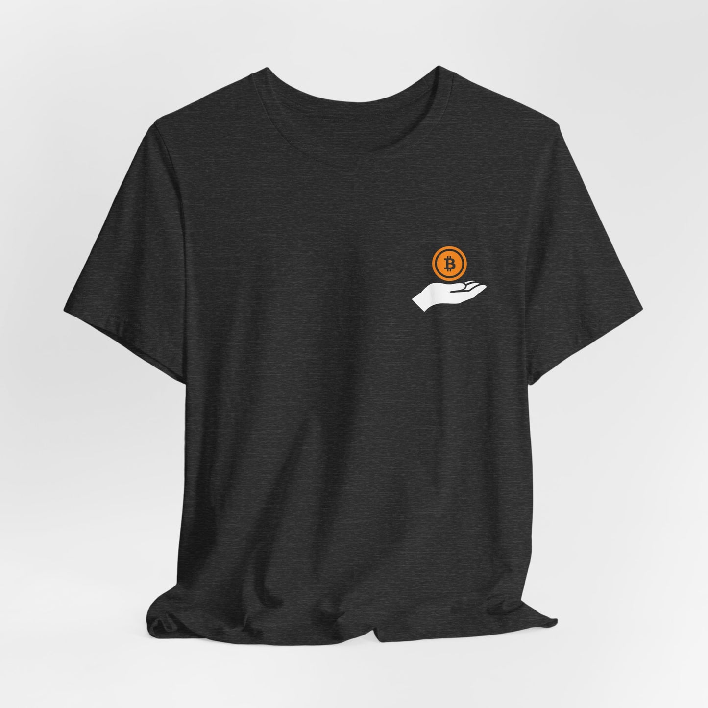 Unisex Holding BitCoin T-shirt - Bitcoin Merch
