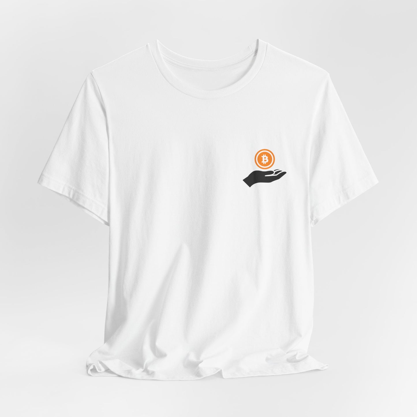 Unisex Holding BitCoin T-shirt - Bitcoin Merch
