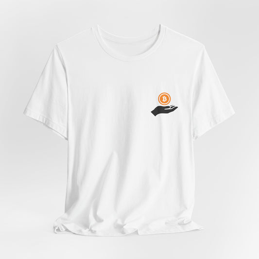 Unisex Holding BitCoin T-shirt - Bitcoin Merch