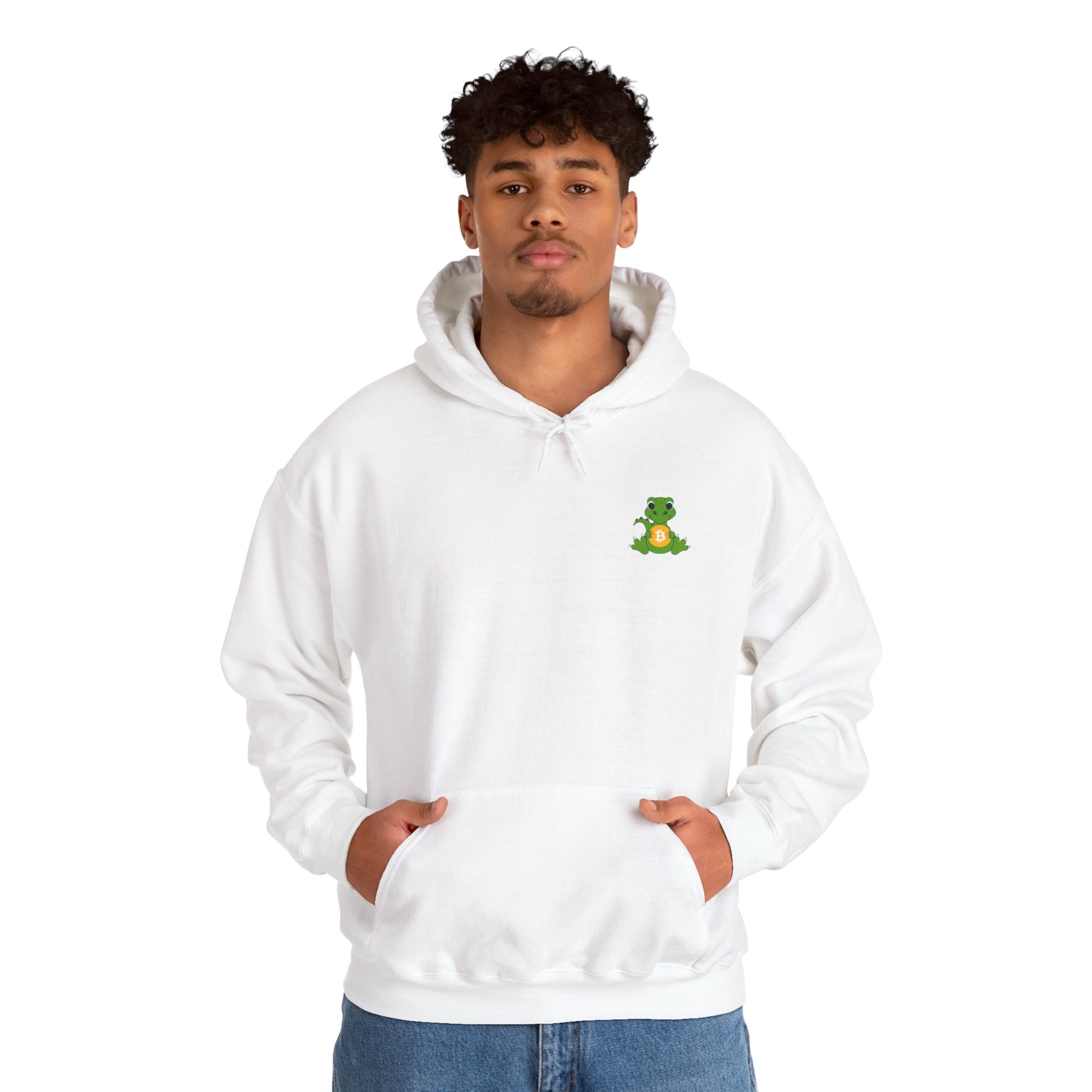 Dinosaur holding BTC Hoodie - Bitcoin Merch