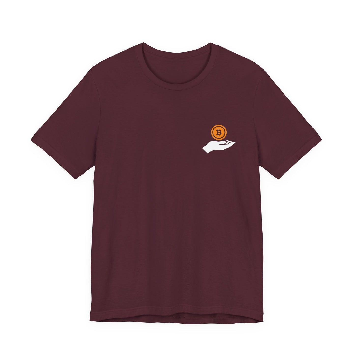 Unisex Holding BitCoin T-shirt - Bitcoin Merch